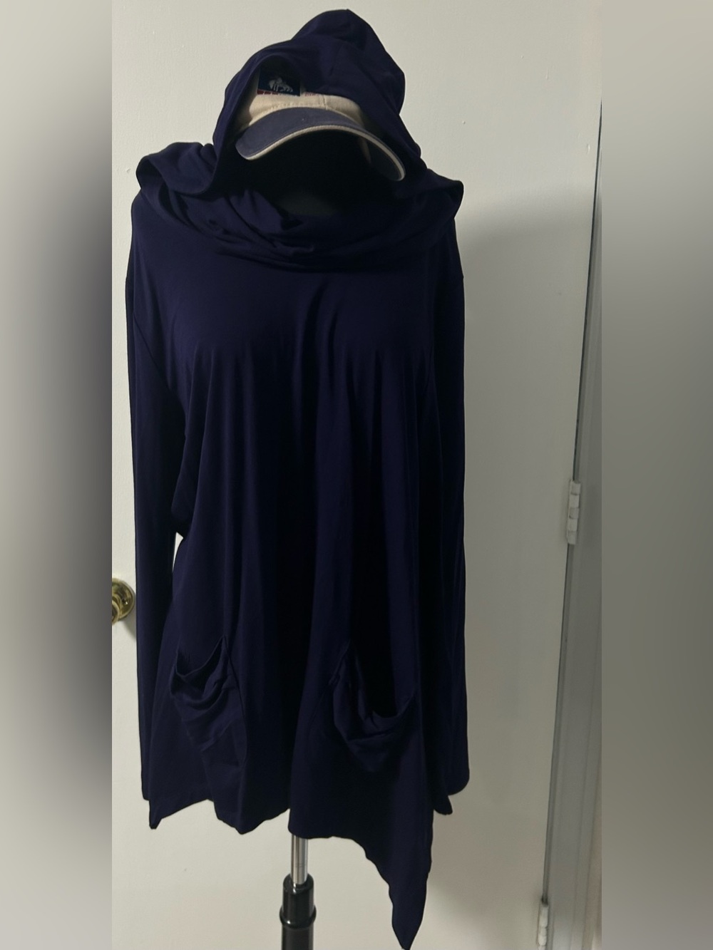Saks Fifth Avenue BLUE Purple Hooded Top